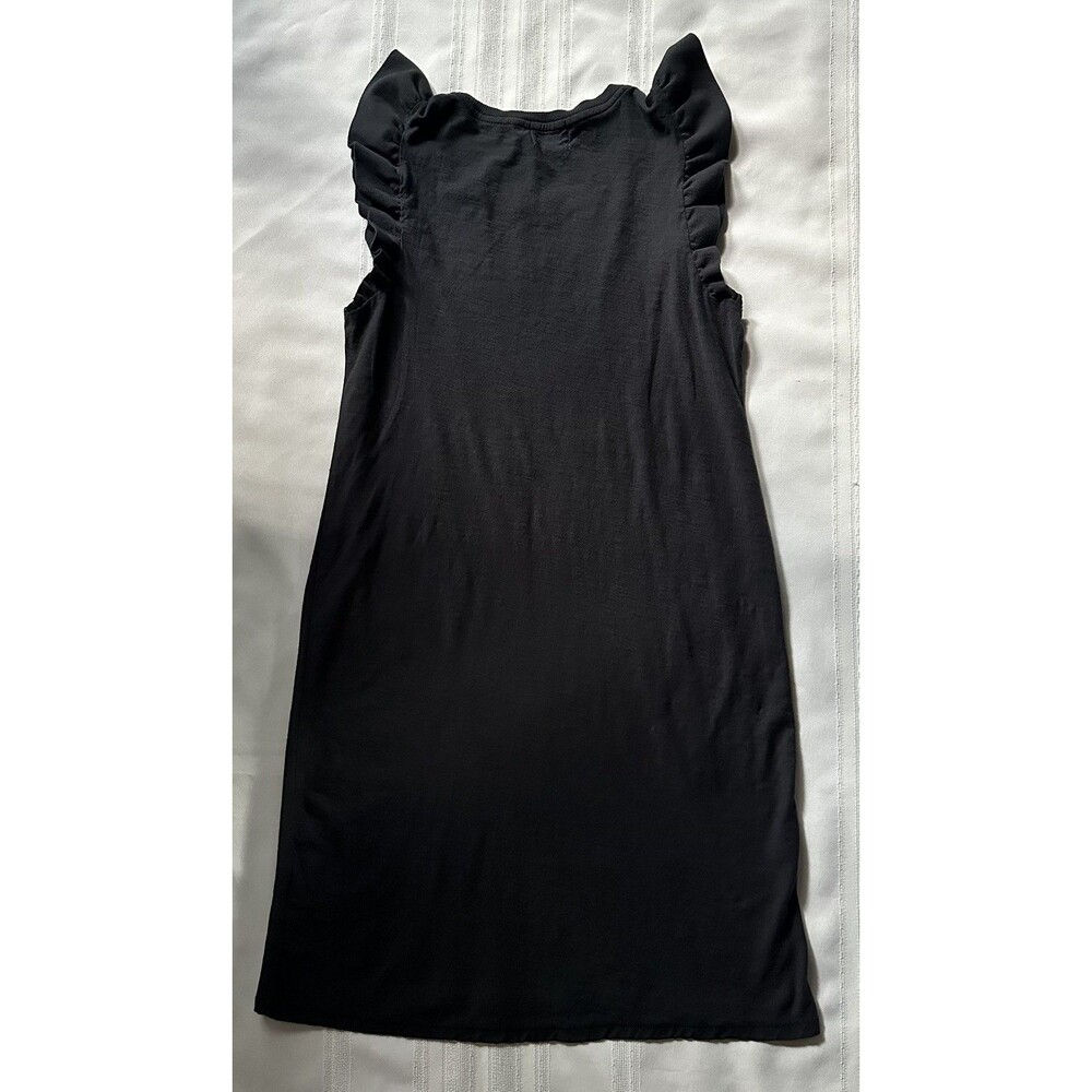 Nation LTD Elliot Fused Ruffle Women’s Dress Black /Dark Gray Size S Pima Cotton - Picture 4 of 13